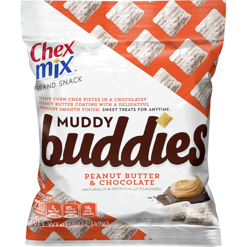 Chex Mix Muddy Buddies Peanut Butter & Chocolate Snack Mix, 1.75 Ounces, 60 Per Case